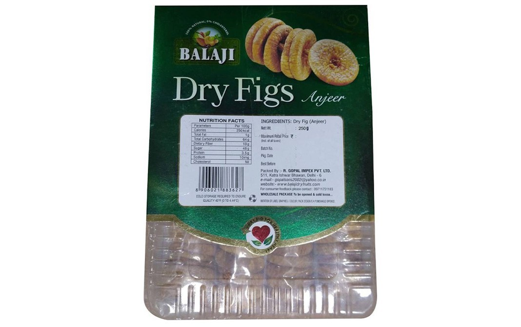 Balaji Dry Figs Anjeer    Box  250 grams